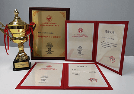 2018年授予我单位新时代中国经济创新企业证书